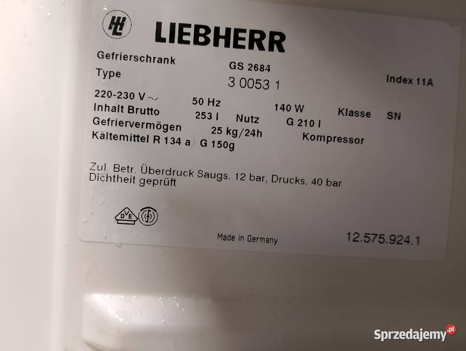 Zamrażarka pionowa Liebherr GS 2684