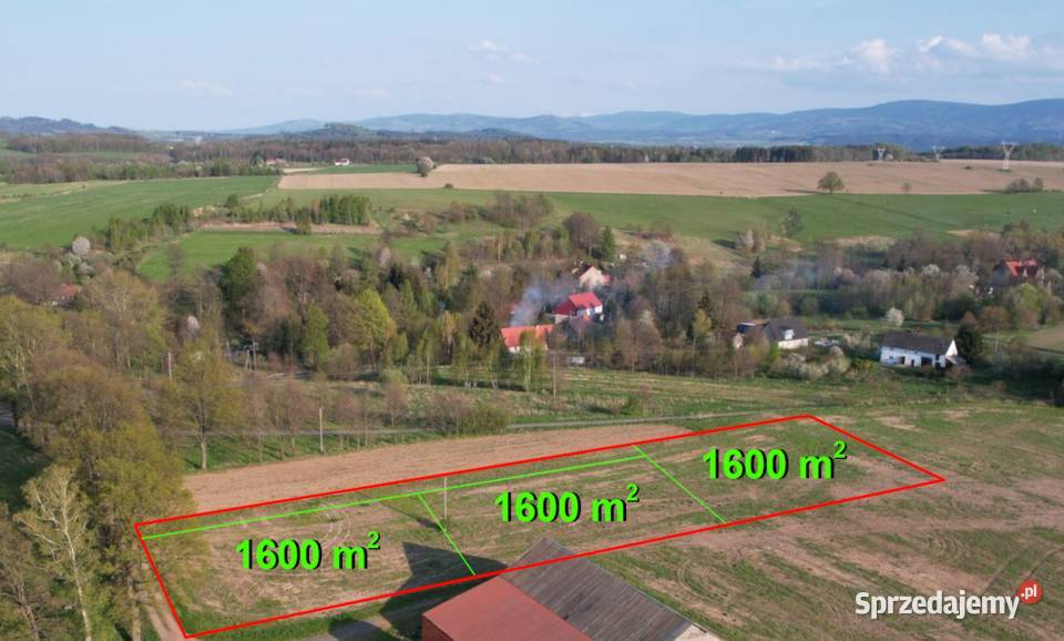 Działka budowlana z widokiem na góry możliwy budowlana Grabiszyce Górne