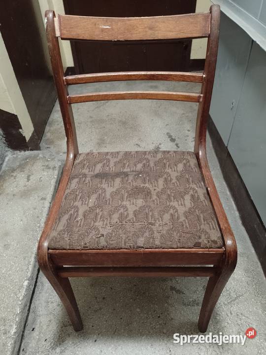KRZESŁO DREWNIANE PRL