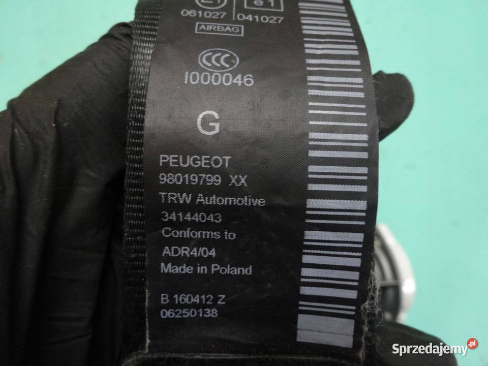 PEUGEOT 3008 I 12r pas bezpieczeństwa lewy przód