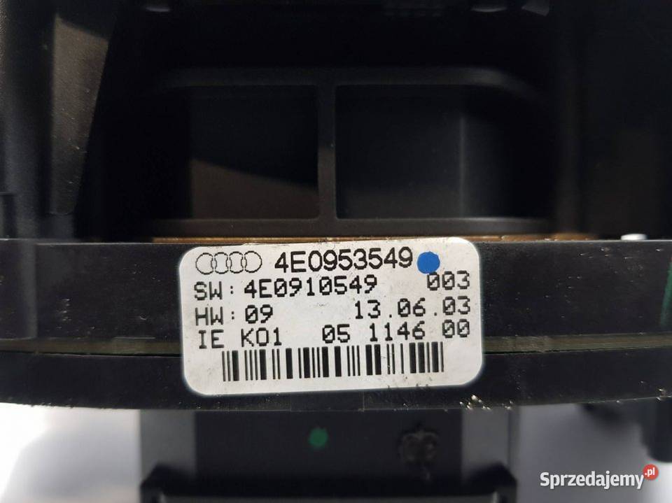 PRZEŁĄCZNIK ZESPOLONY 4E0953549 AUDI A8 D3 Lipno