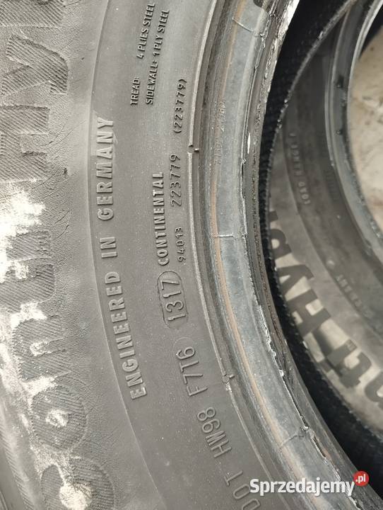 Opony 22575175 Continental 2017r 17.5cale Rawica Nowa