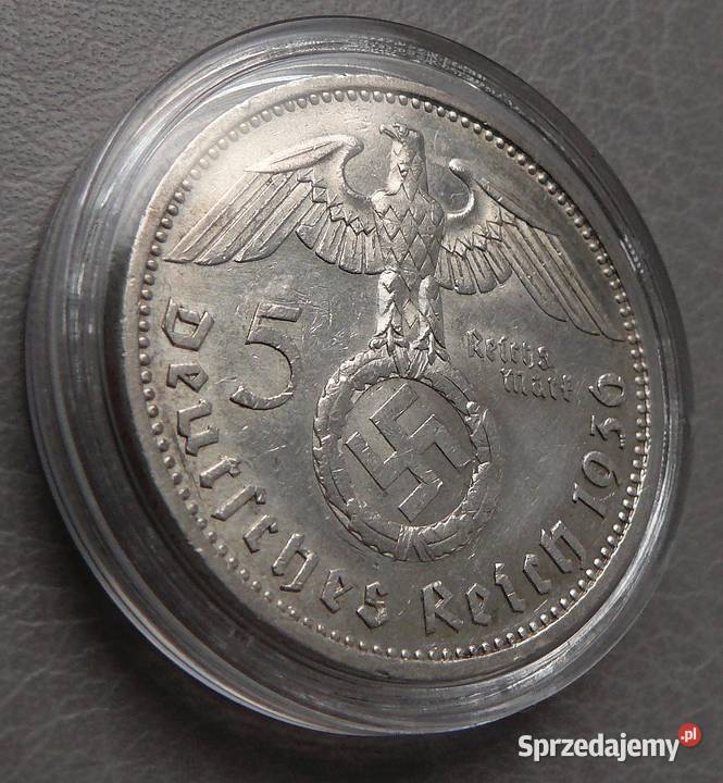 5 Reichsmark 1936 Hindenburg HK A Niemcy Szklarska Poręba sprzedam