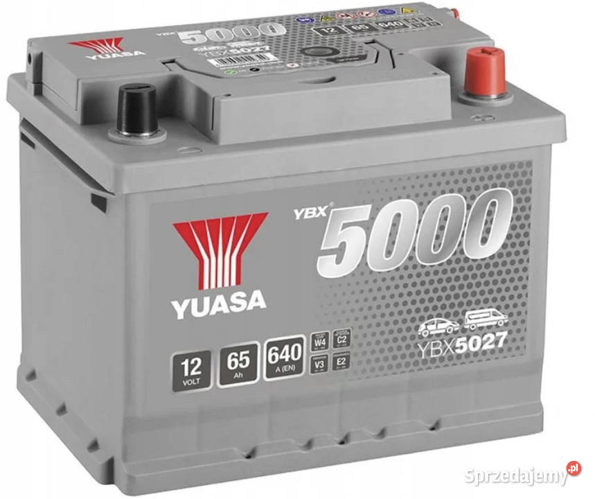 Akumulator Yuasa Silver 12V 65Ah 640A DARMOWA osobowe Akumulatory mazowieckie Płock
