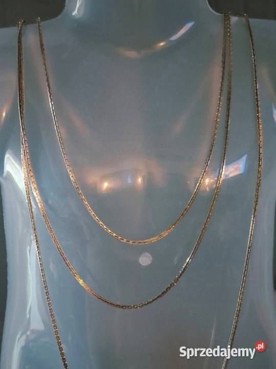 Potrójny Srebrny Łańcuszek Naszyjnik Srebro 38 Szczecin