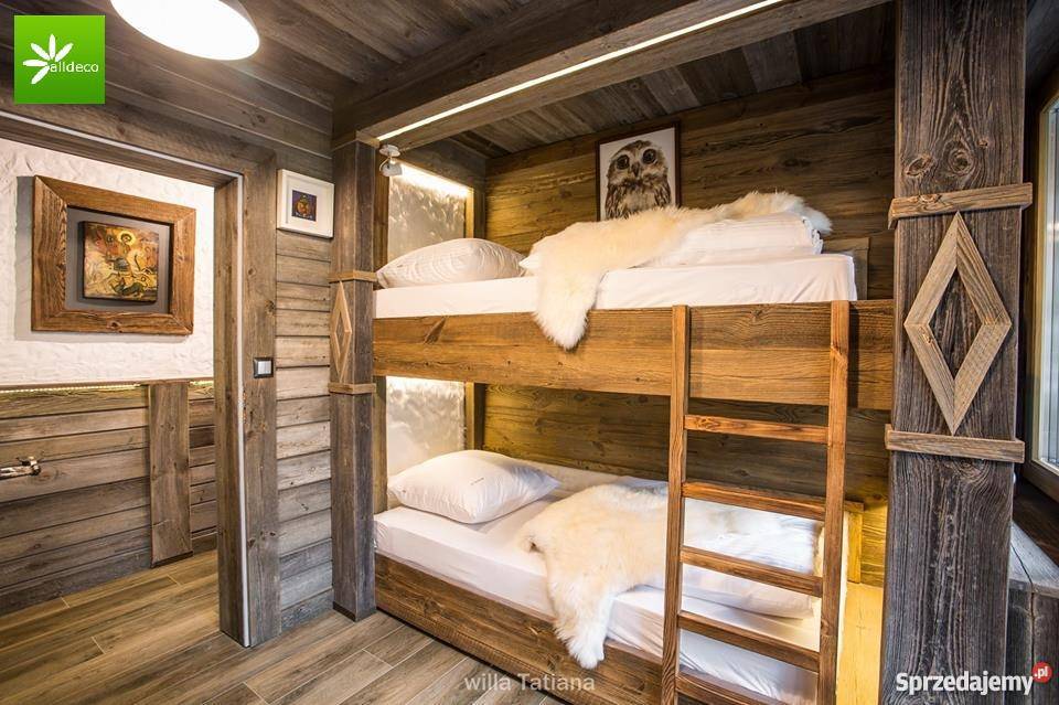 Łóżko piętrowe ze starego drewna - Alldeco
