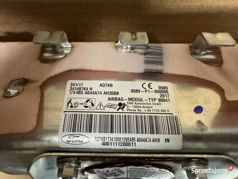 Airbag poduszka powietrzna pasażera Ford KA plus Wrocław sprzedam