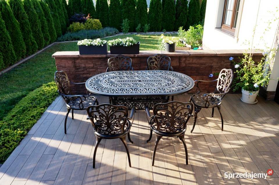 Meble ogrodowe aluminiowe komplet 6osób małopolskie Lisia Góra