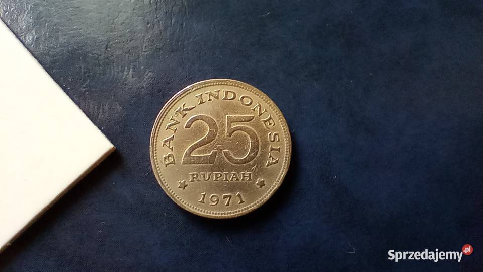 Stare monety 25 rupii 1971 Indonezja Numizmatyka Lesko