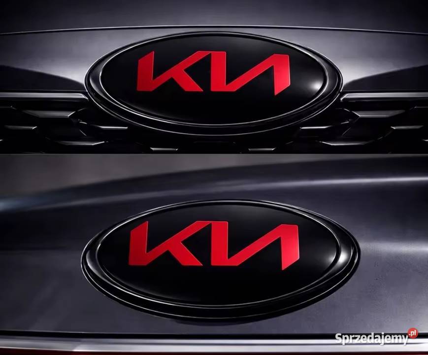 Nowy Emblemat KIA 115x58mm Czarny MatCzerwony Gliwice