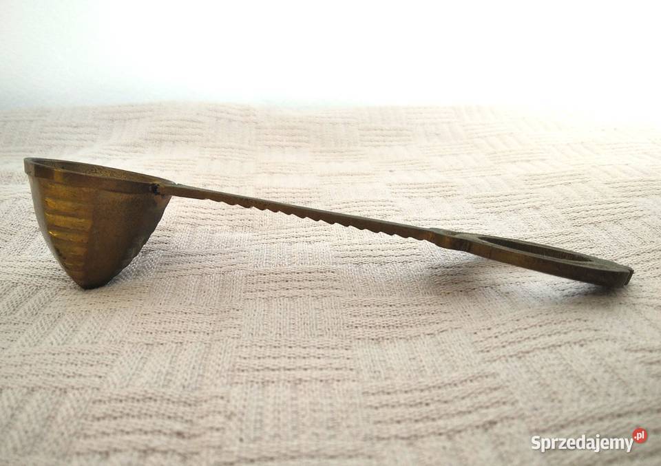 Stara miedziana łyżeczka stożek gasidło do świec Gdańsk