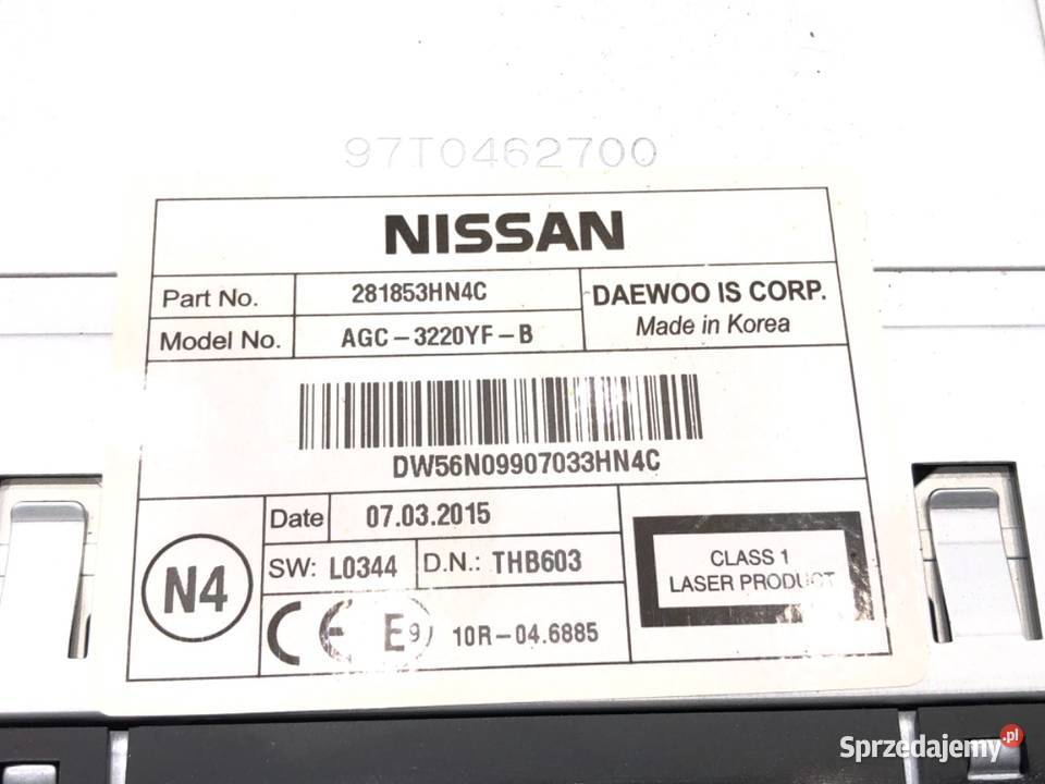 RADIO NISSAN MICRA K13 281853HN4C ODTWARZACZ sprzedam