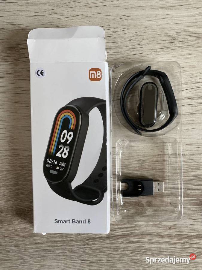 Smartband XIAOMI Mi Band 8 Czarny NOWY Zelów