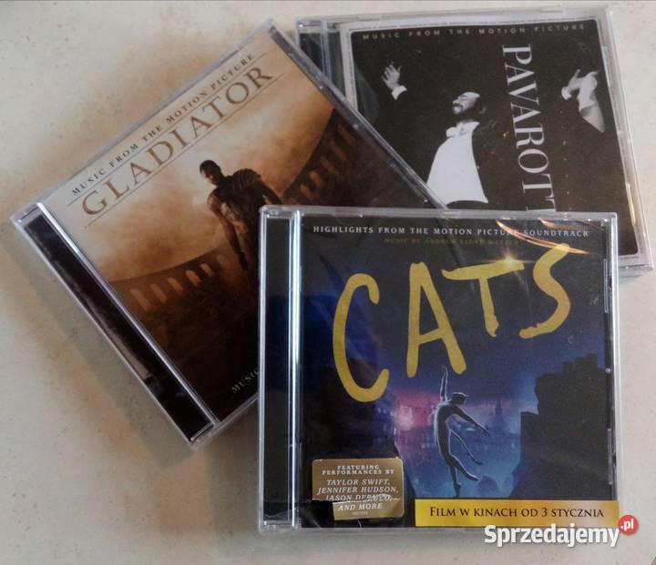 Muzyka filmowa Gladiator Cats Pavarotti zestaw 3 małopolskie Zakopane