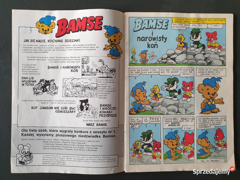 Bamse 41992 komiks wydawnictwo Egmont Polska Gdynia