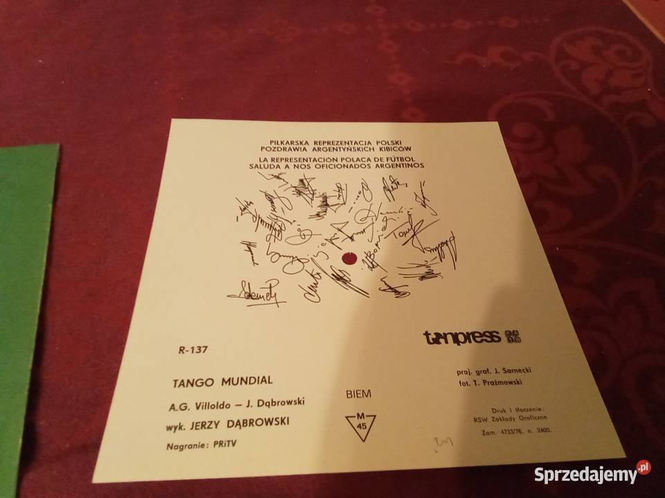 Tango mundial Argentina pocztówka dźwiękowa PRL mazowieckie Warszawa