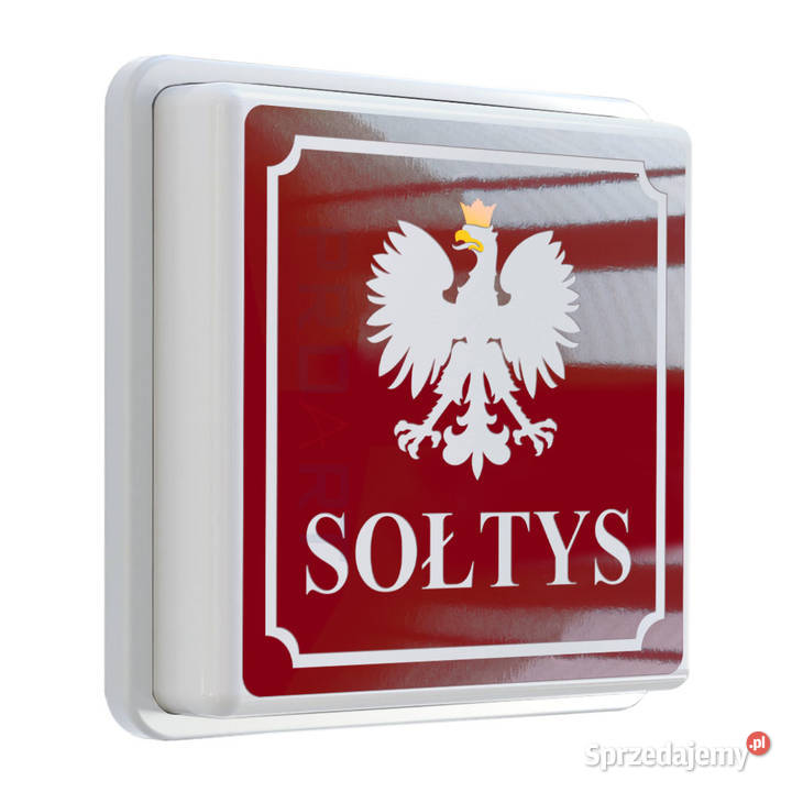 SOŁTYS WÓJT podświetlana tabliczka lampa LED Tablice i numery mazowieckie