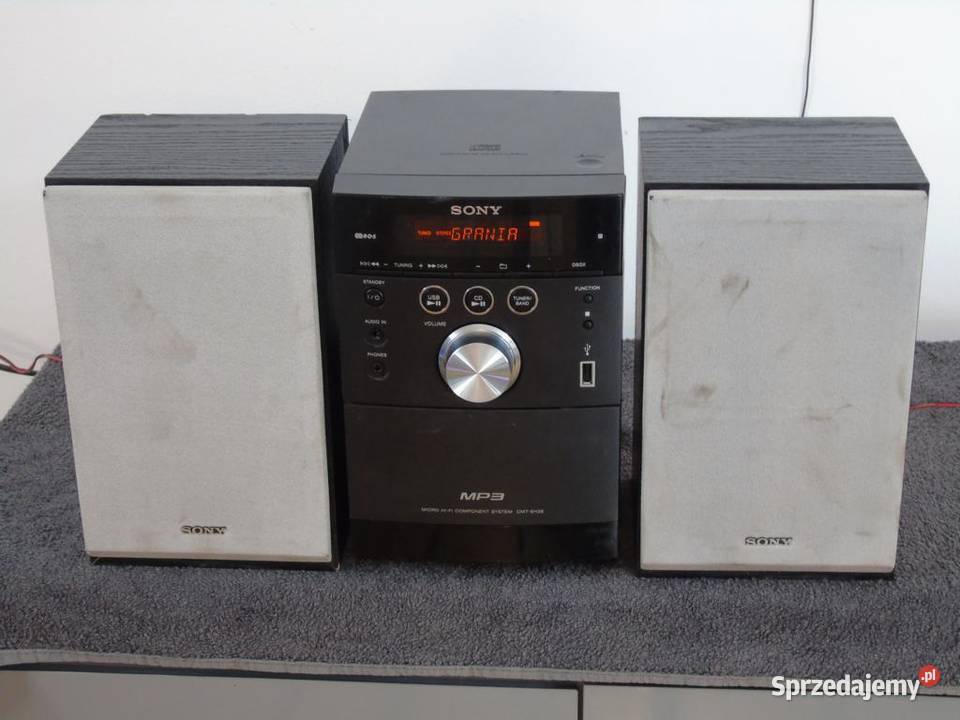 Wieża Sony RDS CD USB mp3 Mag AUX kolumny Jasło