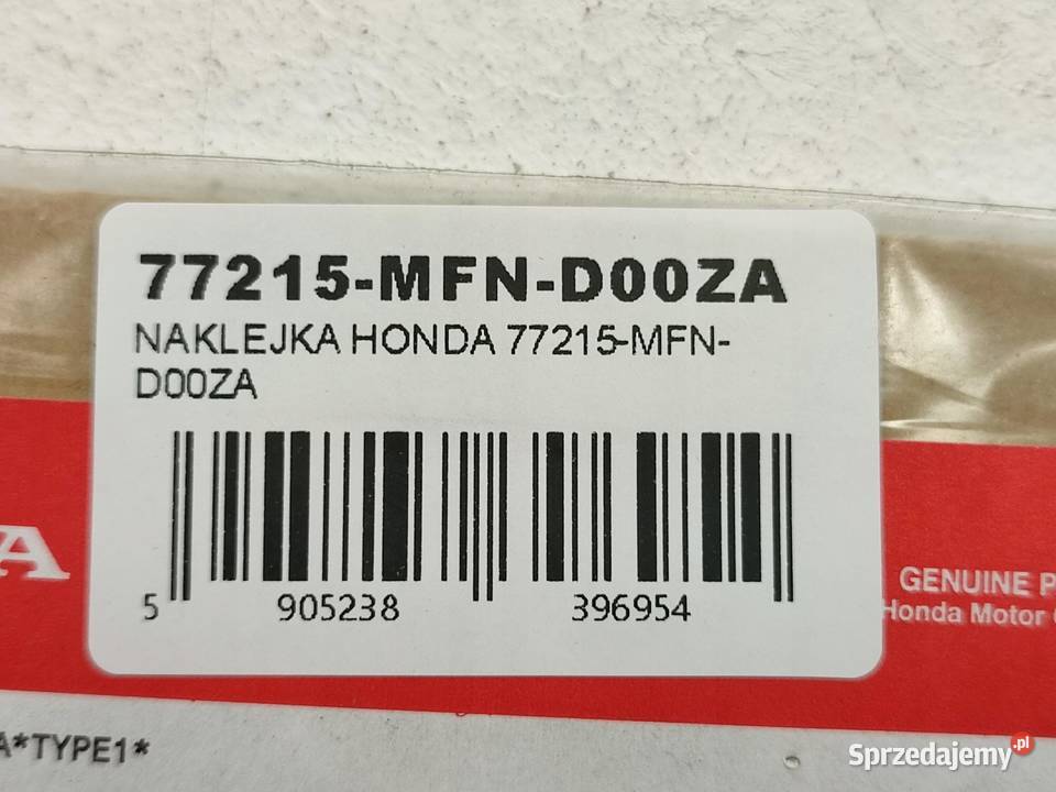 NAKLEJKA NA ZADUPEK HONDA CB1000R 2009 NOWA ORYG