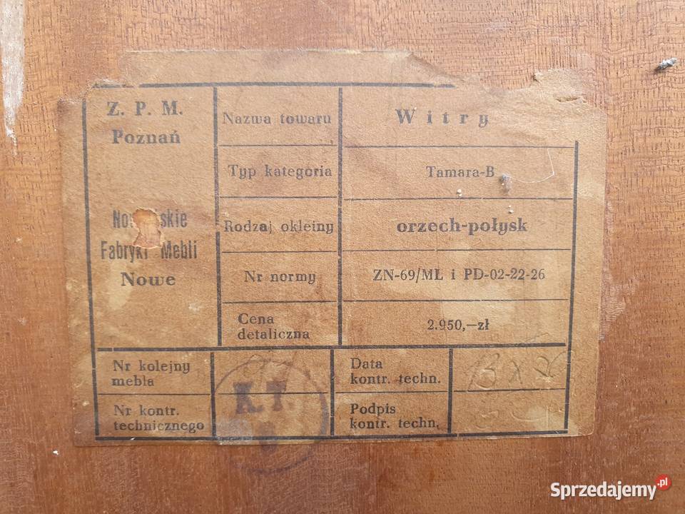 Kredens Witryna PRL z barkiem patyczak Vintage śląskie Częstochowa