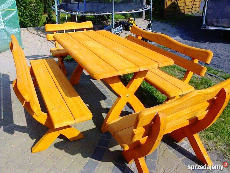 Meble ogrodowe barowe drewniane z drewno Meble ogrodowe Chojnice