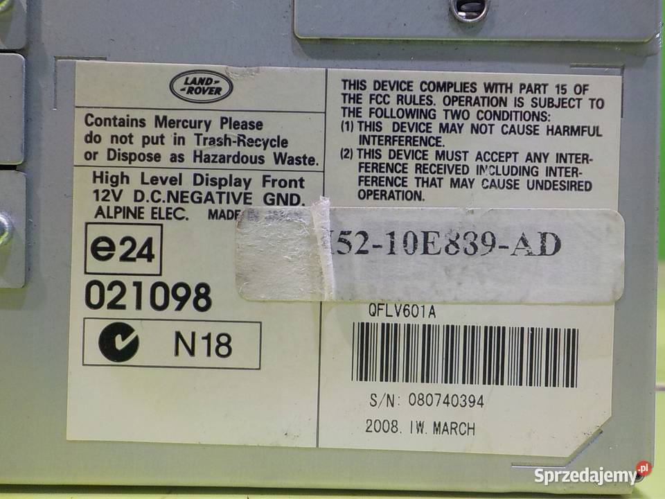 LAND ROVER FREELANDER II 06r wyswietlacz Suków