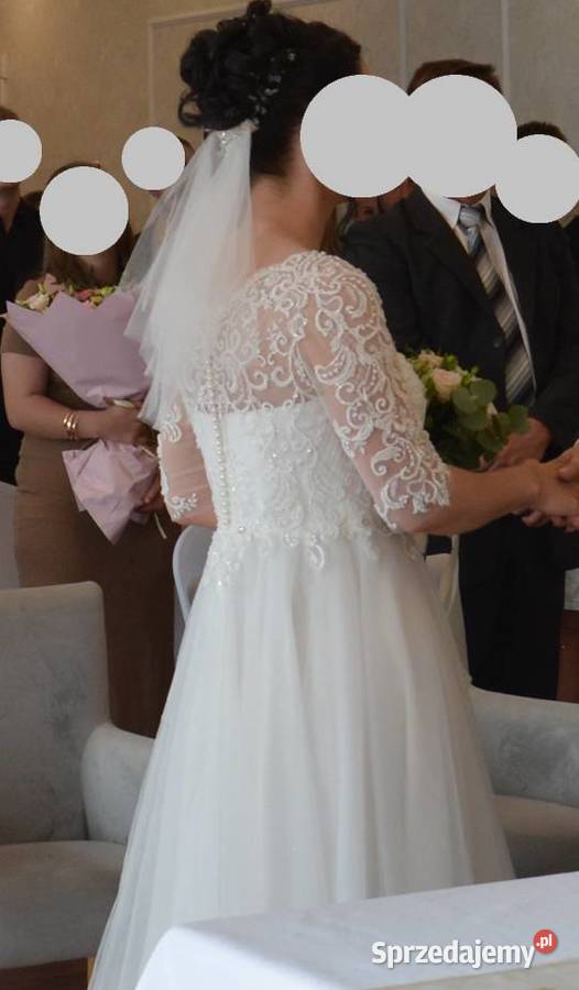 Suknia ślubna 40 welon i pokrowiec ODBIÓR Tczew sprzedam
