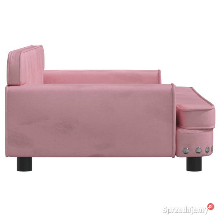 Sofa dzieci różowa 90x53x30 aksamit WM3196282