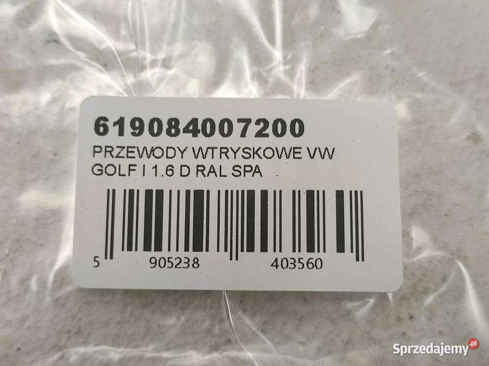 PRZEWODY WTRYSKOWE VW GOLF I 16 D NOWE RAI SPA