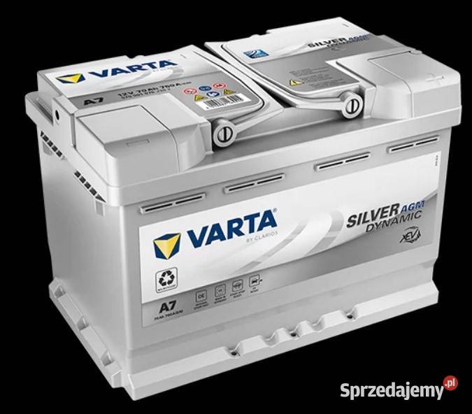 Akumulator VARTA AGM STARTSTOP A7 70Ah 760A dolnośląskie Wałbrzych