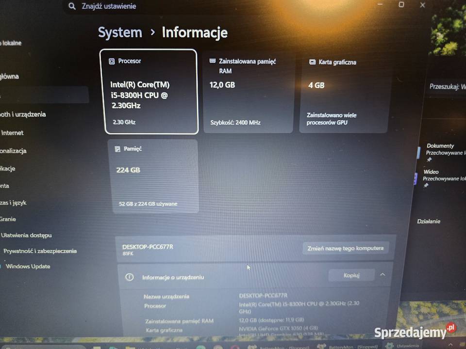 Laptop LENOVO IDEAPAD 33015ICH 81FK 156 I5 RAM Taktowanie 4 mazowieckie Warszawa