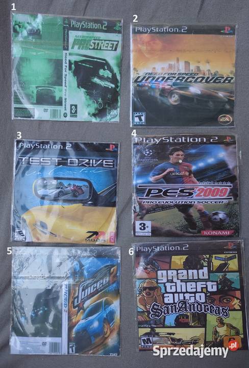 Pakiet gier Playstation 2 2 Need for Speed Test Poznań