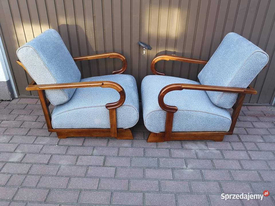 Fotele ARTDECO Unikat Wyjątkowe Orzech Stare Swarzędz