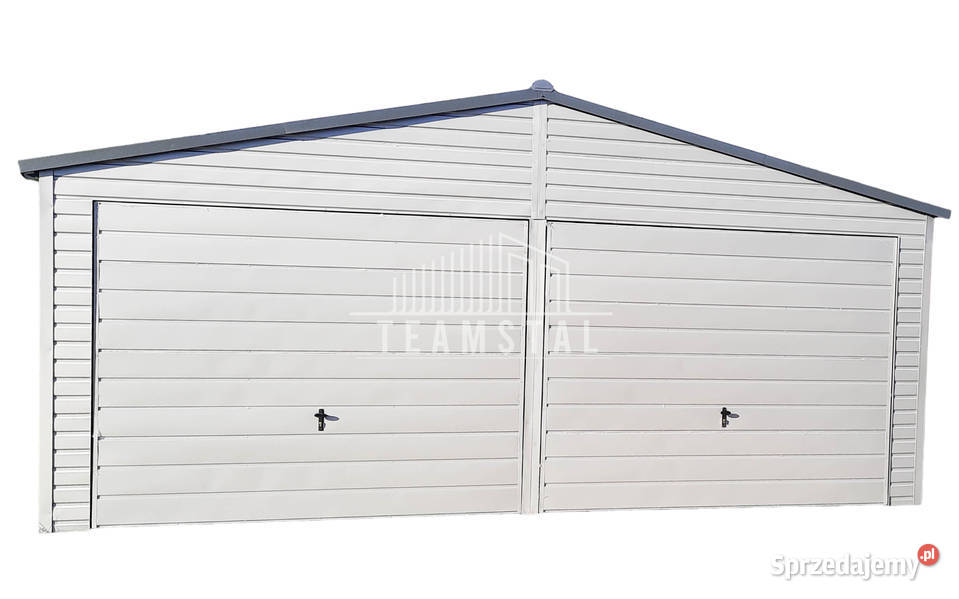 GARAŻ BLASZANY 65m x 6m poziom dwuspad 2x Brama blacha Katowice