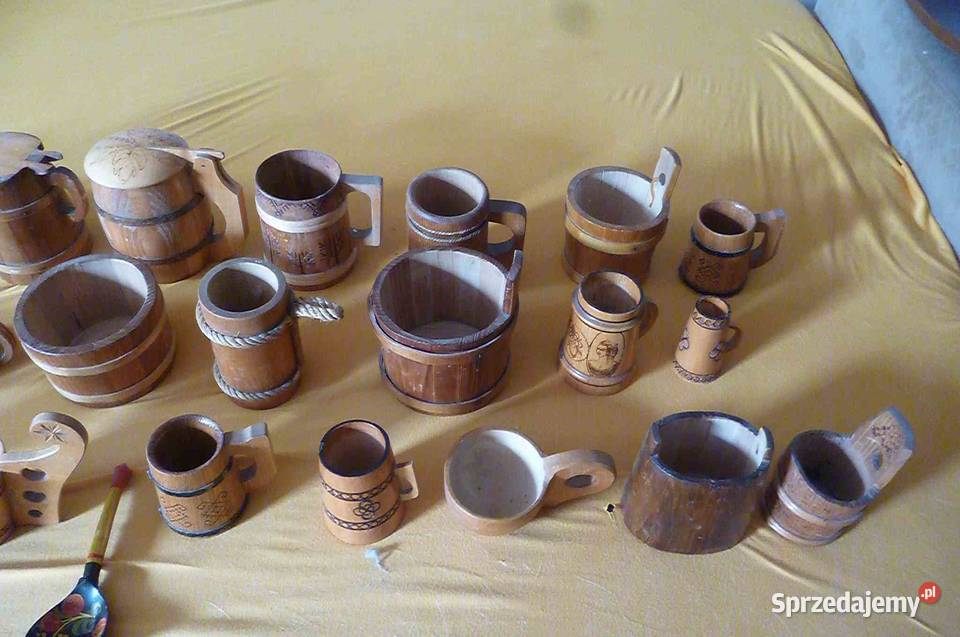 KOMPLET KUFLI DREWNIANYCH GÓRALSKIE ZDOBIONE Kraków