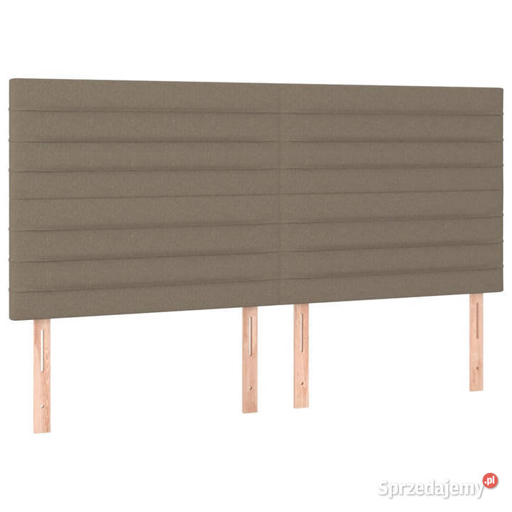 Łóżko kontynentalne z materacem taupe tkanina 203cm Warszawa
