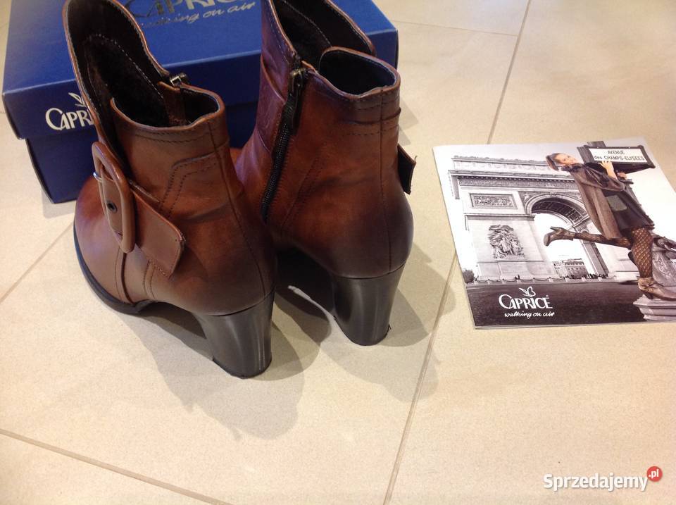 Kozaki Skórzane Damskie Botki CAPRICE 37 j Nowe