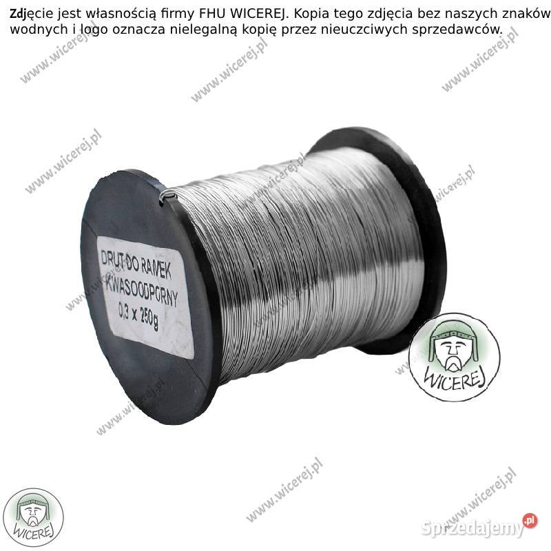 Drut pszczelarski do ramek 03mm 025 Nierdzewny Jaśliska