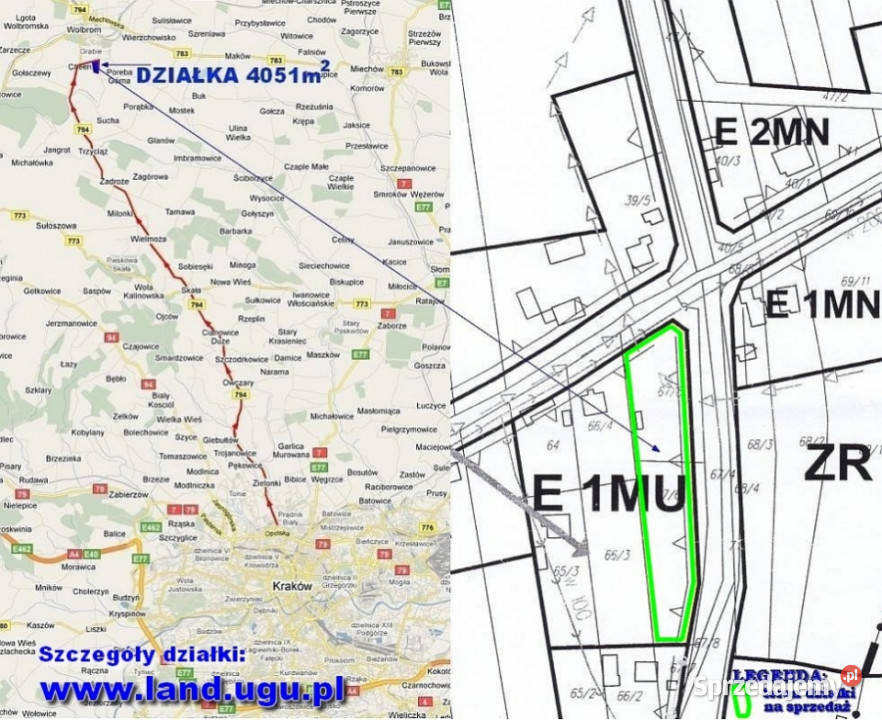 Sprzedam działkę budowlano usługową Wolbrom