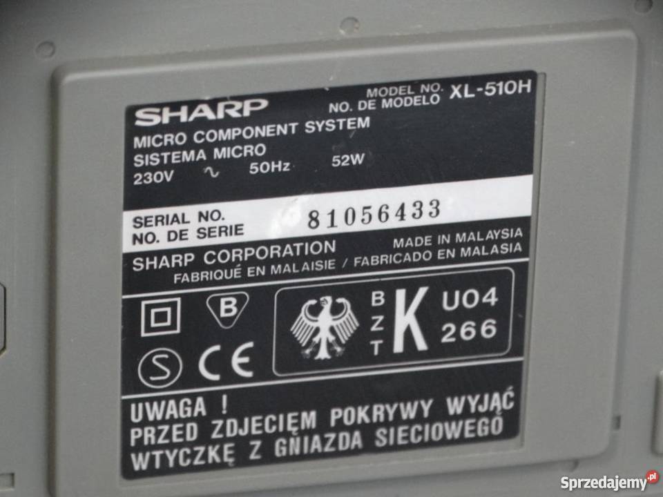 Wieża Sharp kolumny RDS ładna i sprawna.WYSYŁKA. Jasło - Sprzedajemy.pl