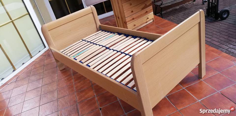 Łóżko kompletne materac 100x200 stelaż rama dno Sulbiny