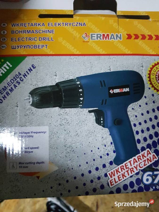 WKRĘTARKA WIERTARKA Sieciowa 230V 670 WATT erman