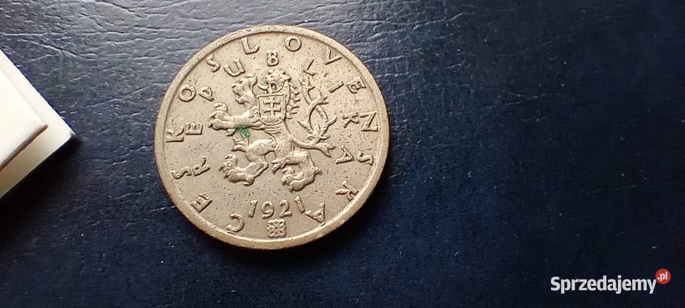 Stare monety 50 halerzy 1921 Czechosłowacja 2 Lesko