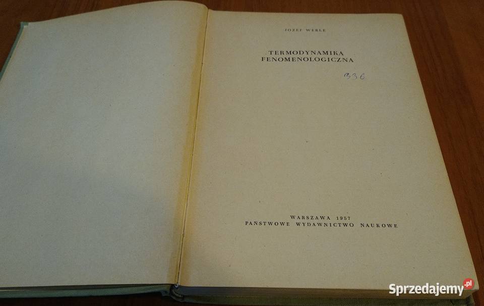 Termodynamika fenomenologiczna Józef Werle Gdańsk