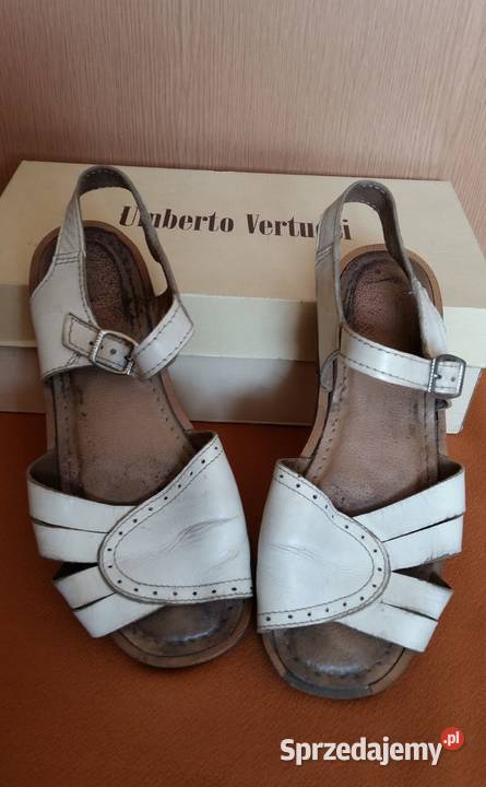 Sandałkisandały skórzane białe35 biały Łódź