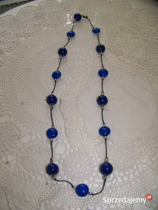 szafirowe korale 80 Naszyjniki Dargikowo