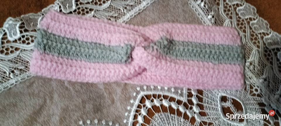 Ręcznie robiona opaska na głowę ciepła Nakrycia głowy Częstochowa