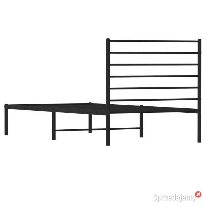 Łóżko Metalowe Czarne Rama Łóżka Ze Stelażem 90cm Warszawa