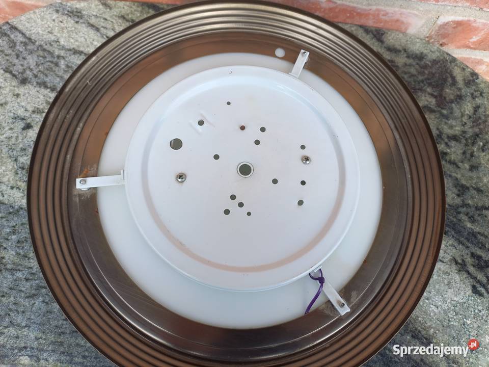 Plafon mosiężny ze szklanym kloszem Lampa Gawroniec sprzedam