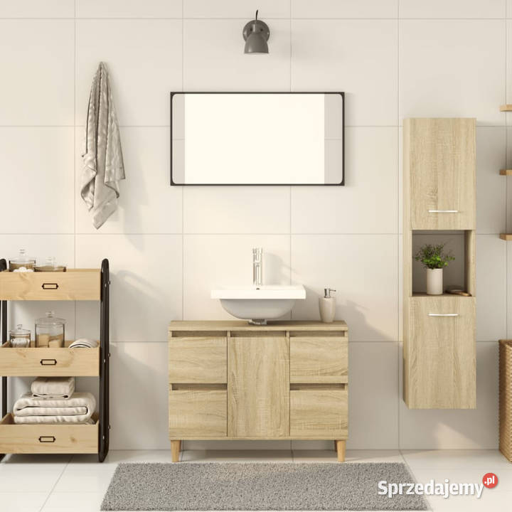 Szafka łazienkowa dąb sonoma 30x30x130 płyta mazowieckie Warszawa